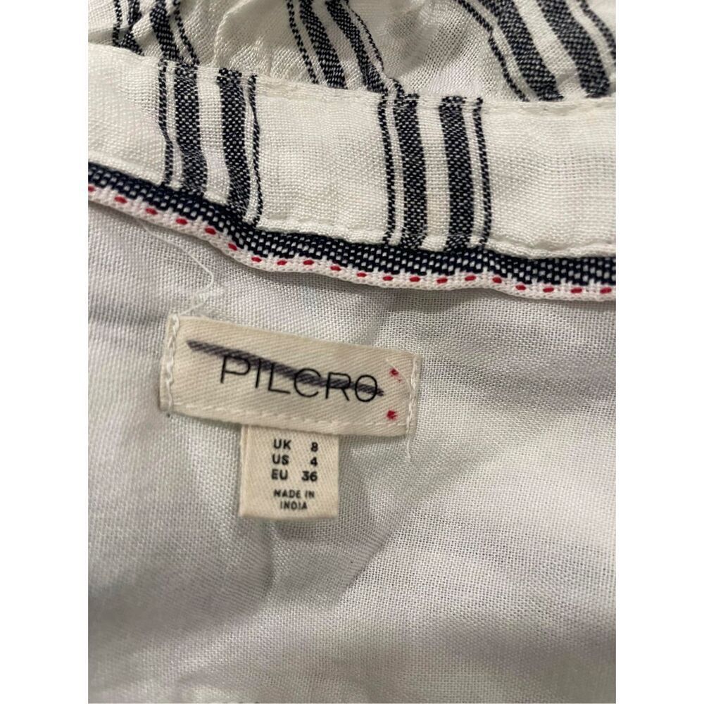 New Anthropologie Pilcro Ruffle-Collar Buttondown Dress Size 8 - Picture 9 of 9